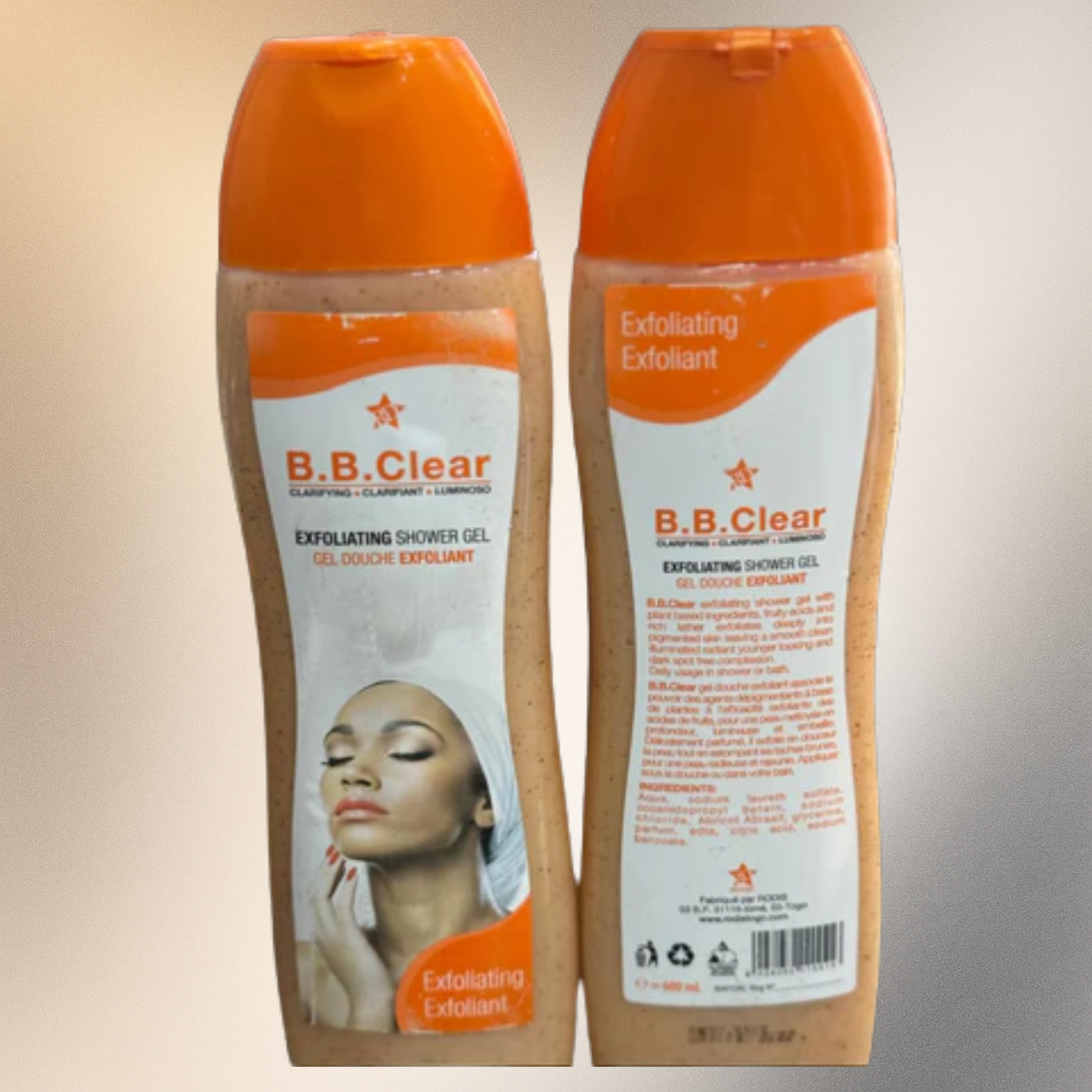 B.B. Clear Exfoliating Shower Gel 600 Ml - Premium Beauty Product