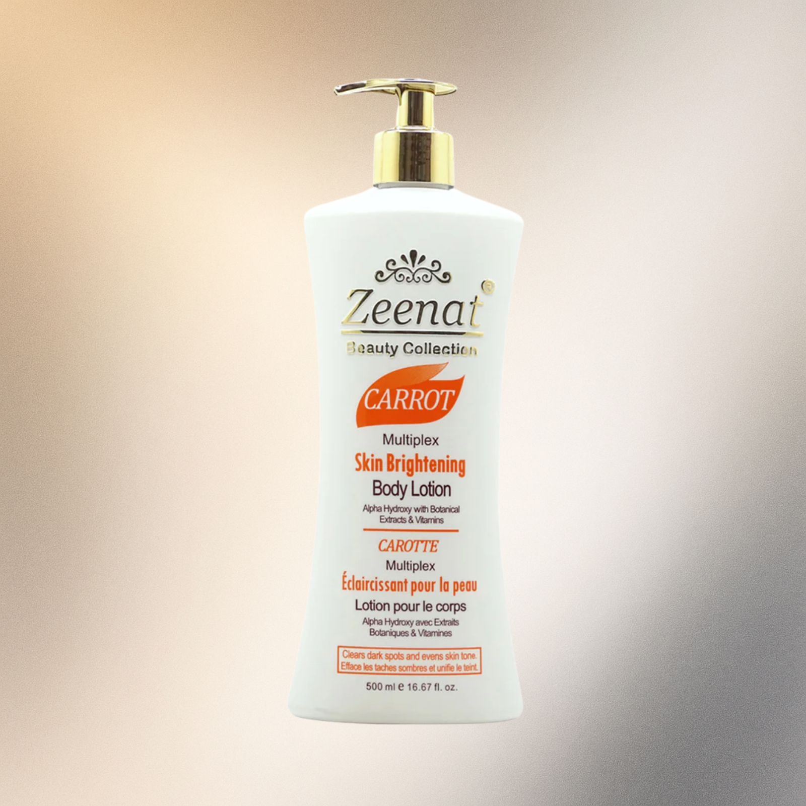Zeenat Carrot Multiplex Skin Clarifying Lotion 500 ml/17 oz - Premium Beauty Product