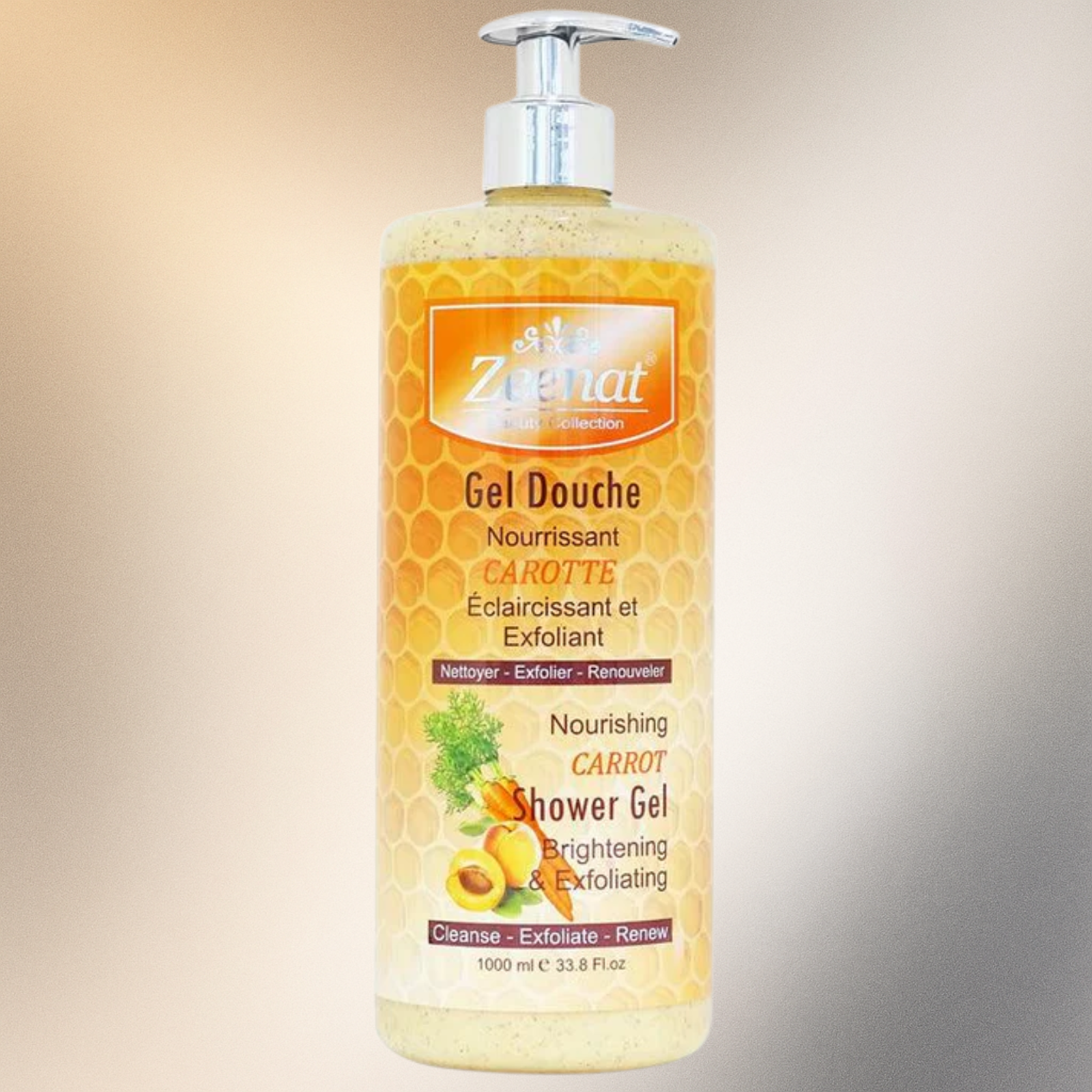 Zeenat Carrot Clarifying & Exfoliating Shower Gel 1000 ml/33 - Premium Beauty Product