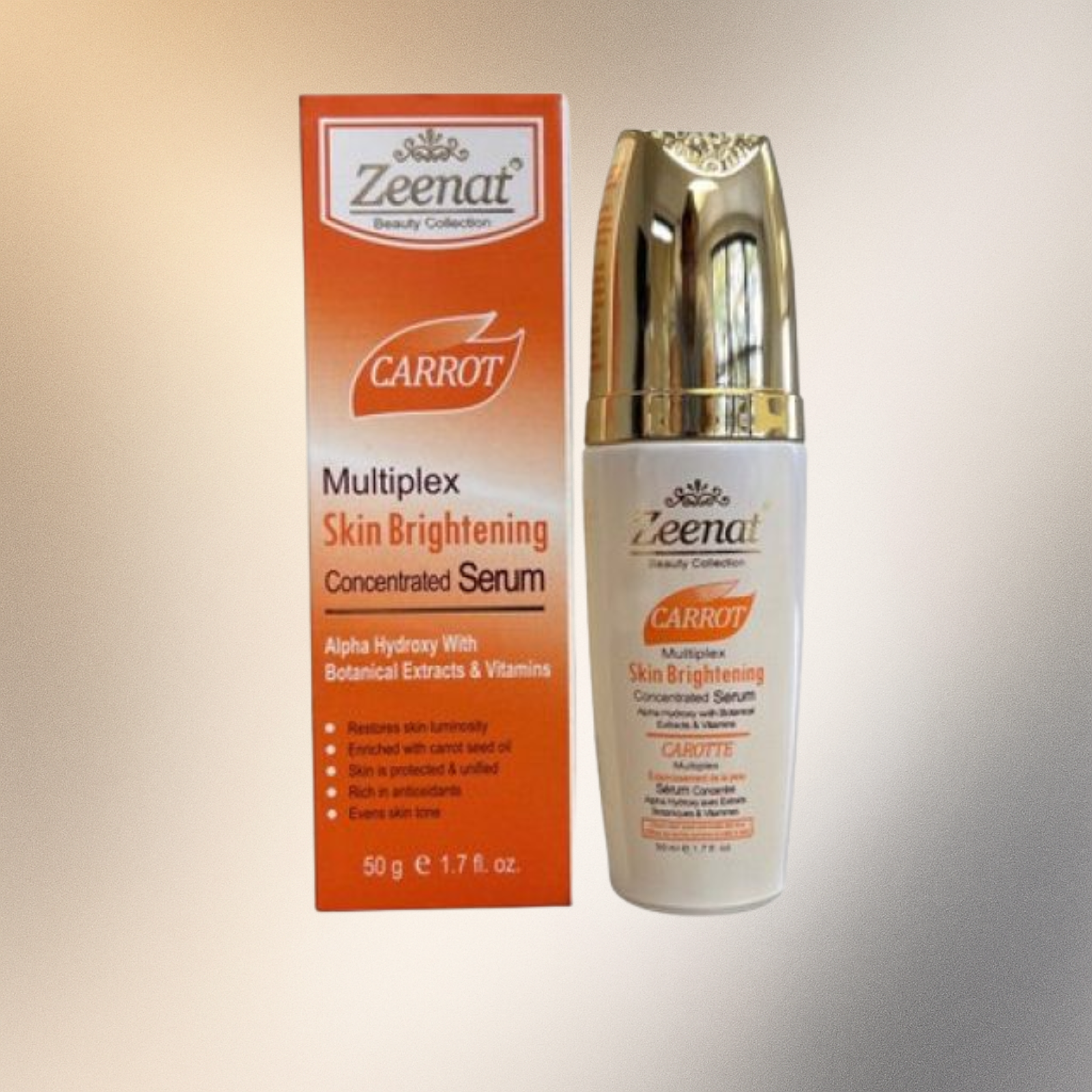 Zeenat Carrot Multiplex Skin Concentrated Serum 1.7oz / 50g - Premium Beauty Product