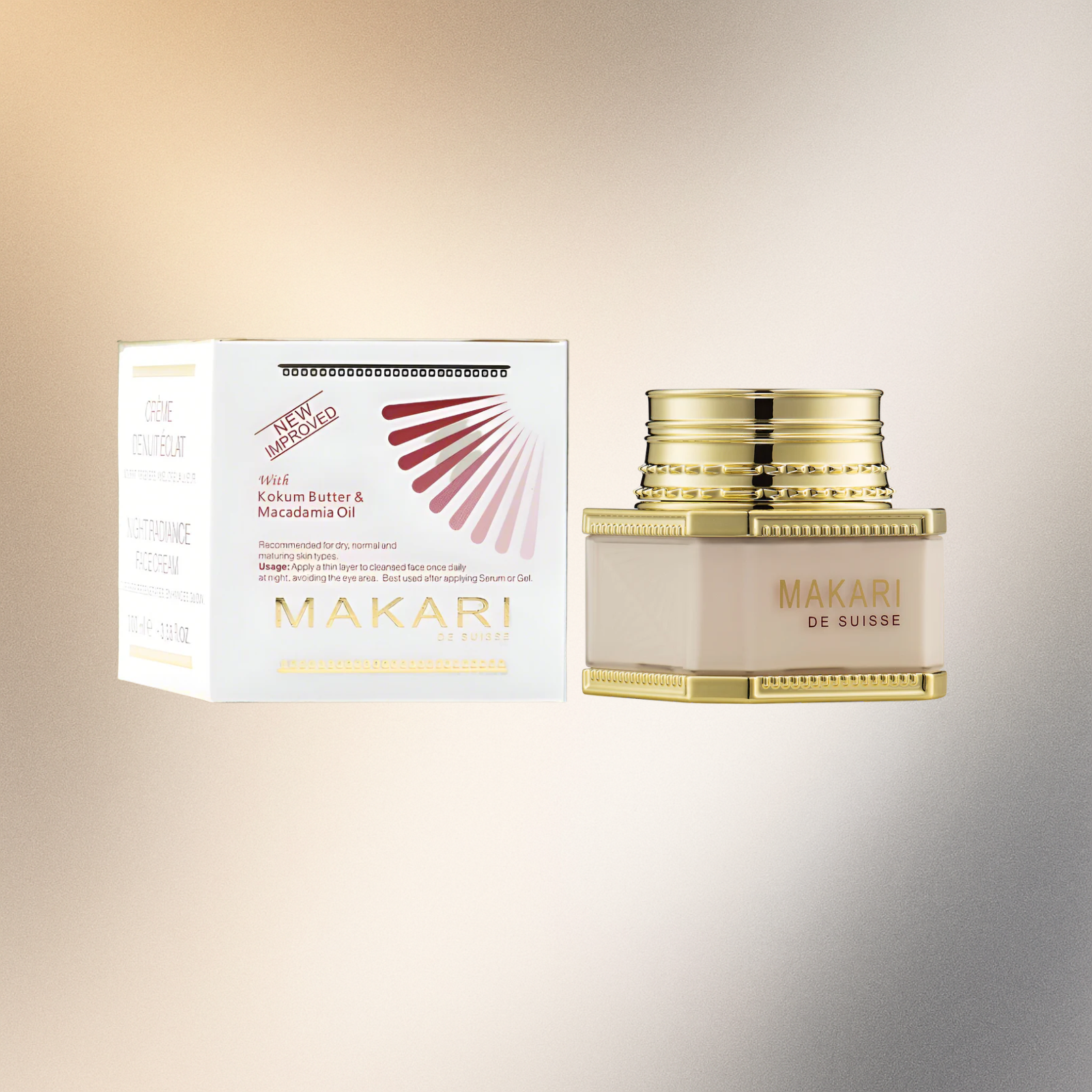 Makari Night Radiance Face Cream w/ Kokum Butter & Macadamia - Premium Beauty Product