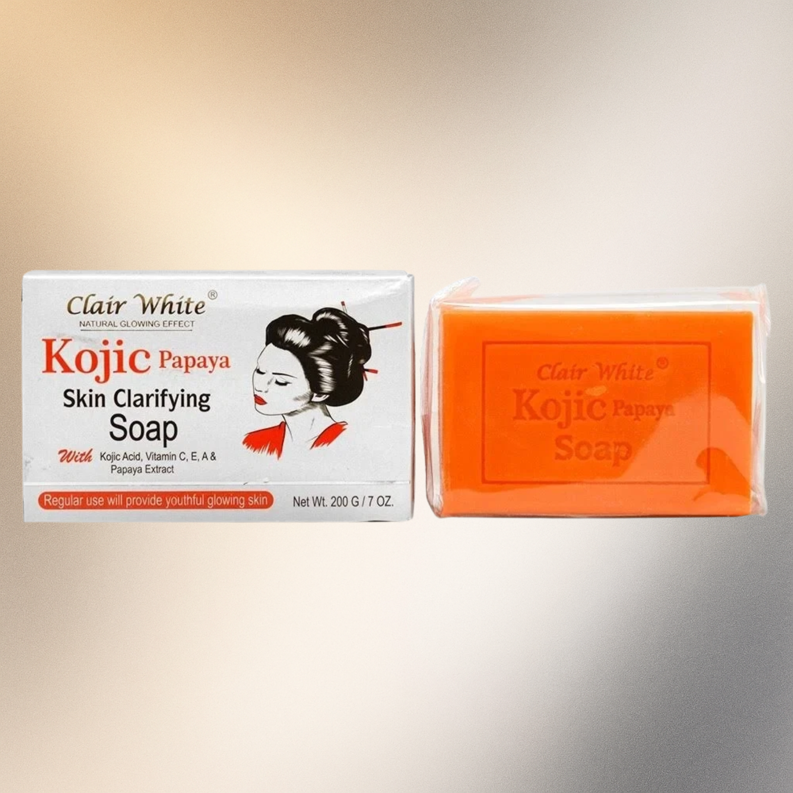 Clair White Kojic Acid, Papaya Extract Skin Clarifying Soap  - Premium Beauty Product