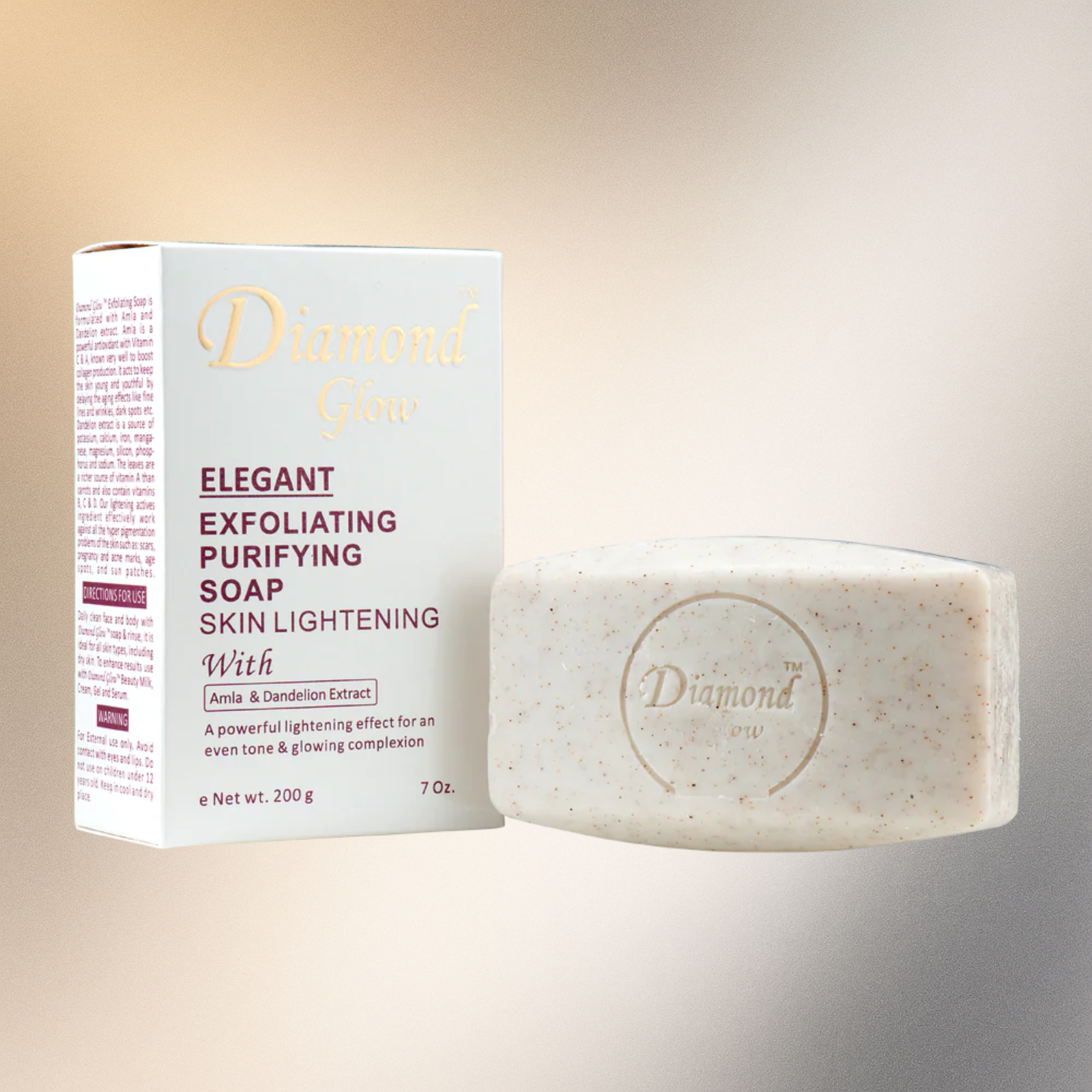Diamond Glow Elegant Exfoliating Purifying Soap 7 oz - Premium Beauty Product