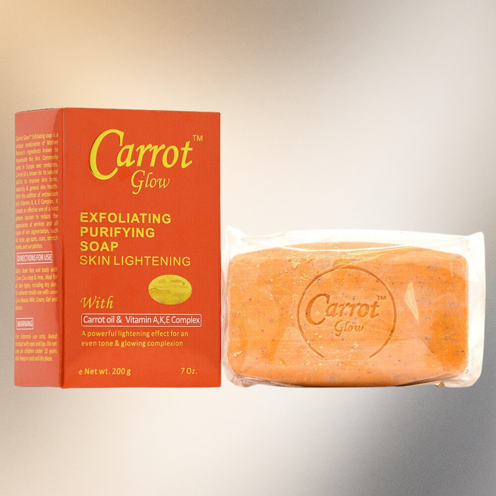 Carrot Glow Exfoliating Purifying Soap With Carrot 7 oz - Premium Beauty Product