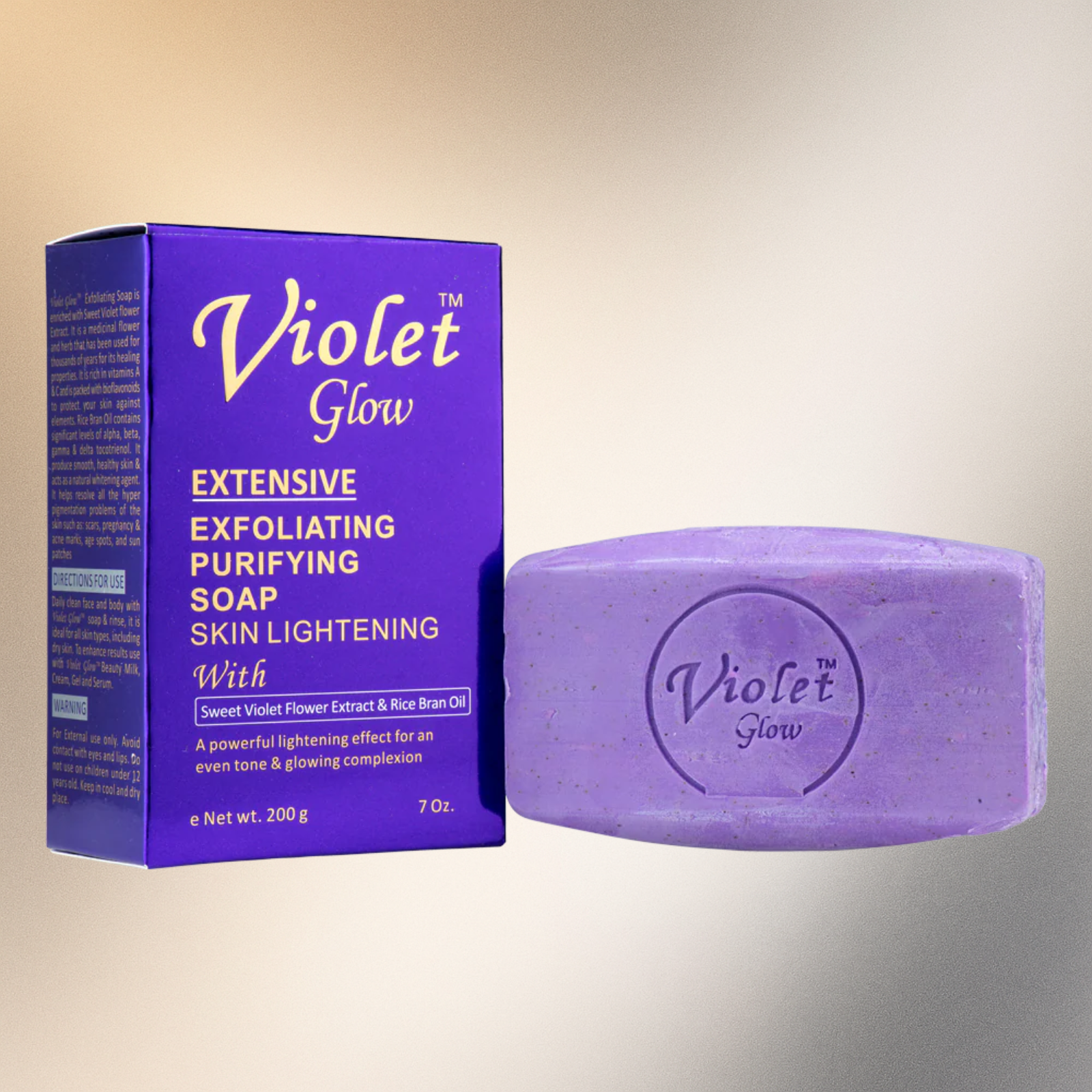 Violet Glow Extensive Exfoliating Purifying Soap 7 oz - Premium Beauty Product