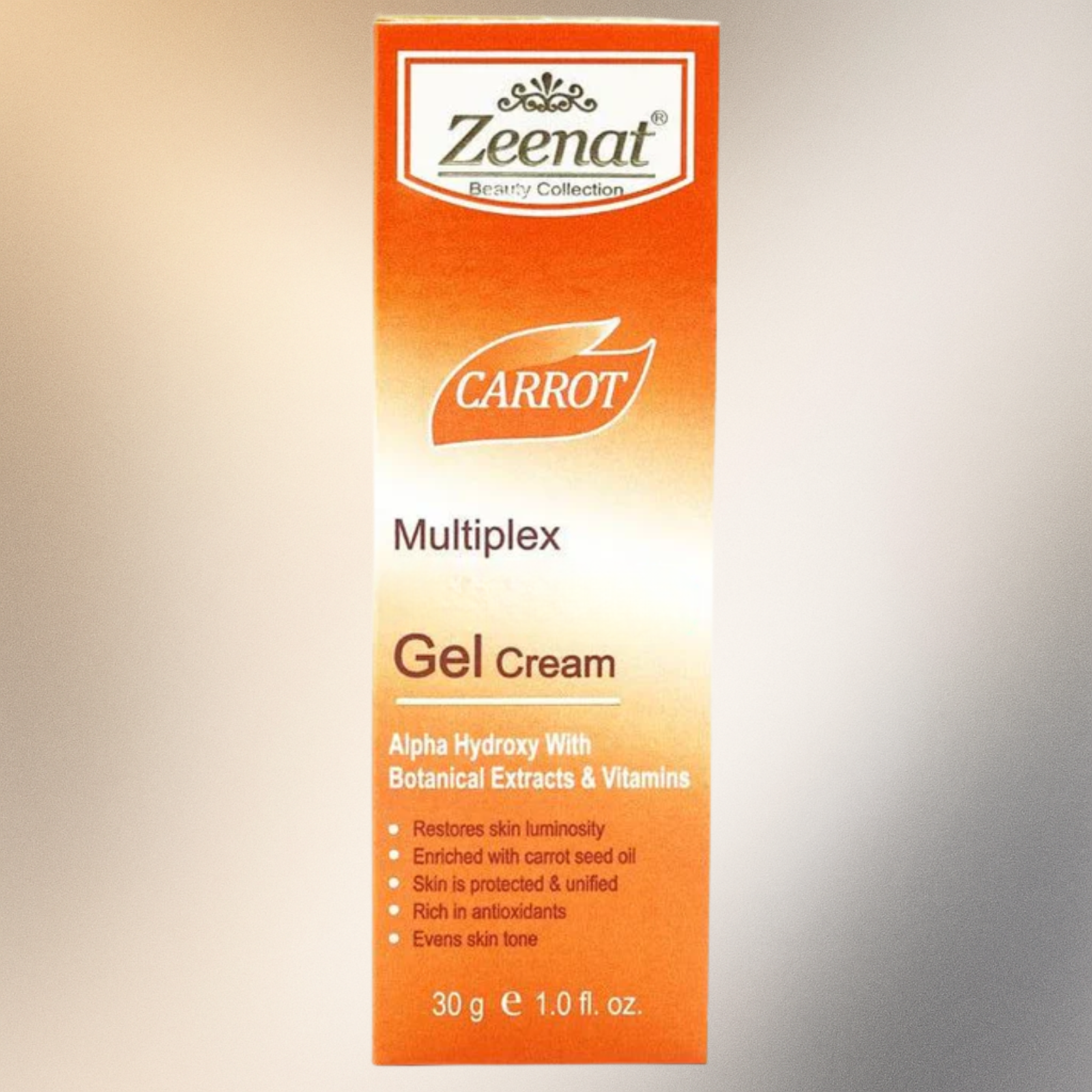 Zeenat Carrot Multiplex Skin Gel Cream 30 g - Premium Beauty Product