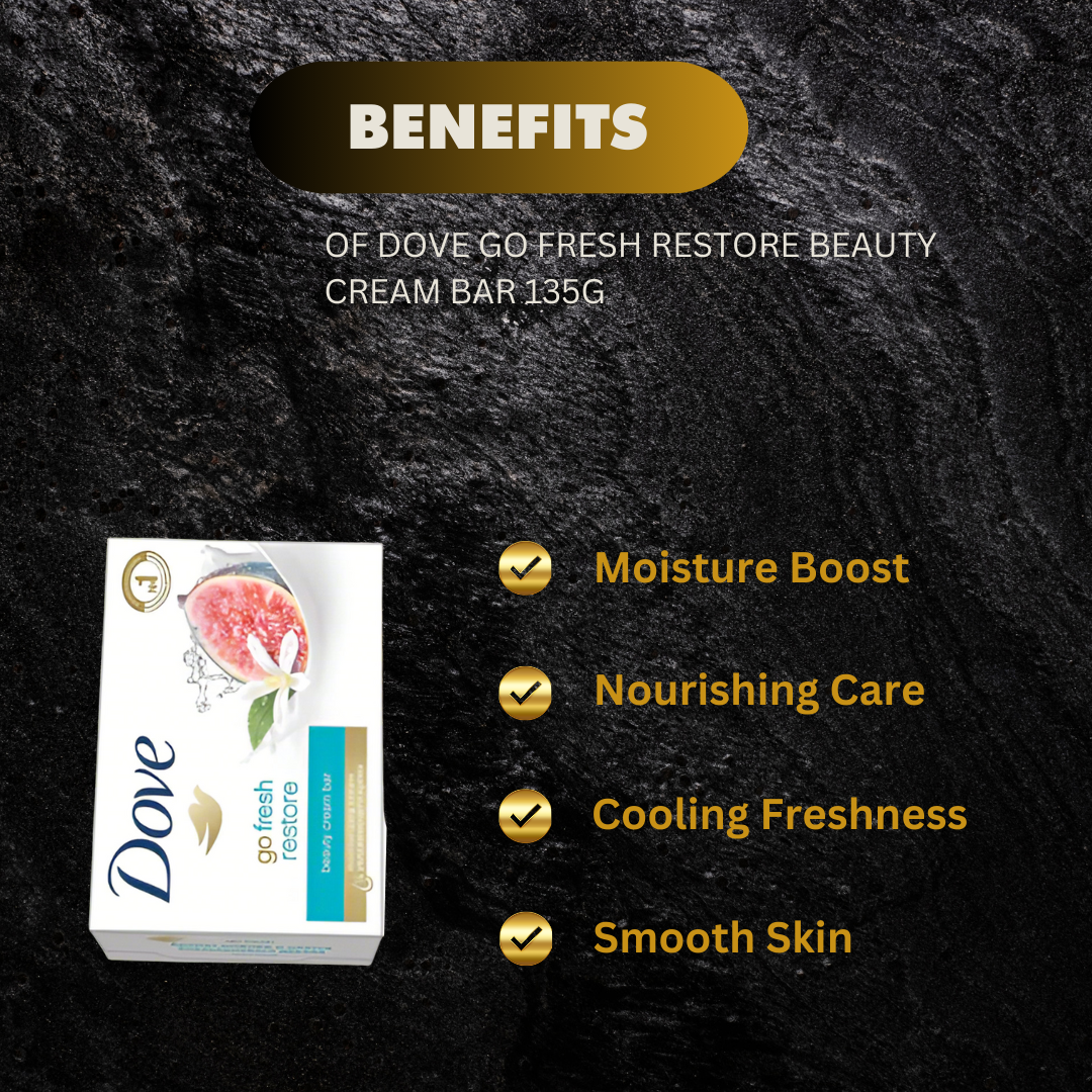 Dove Go Fresh Restore Beauty Cream Bar 135G Pack Of 12 - Premium Beauty Product