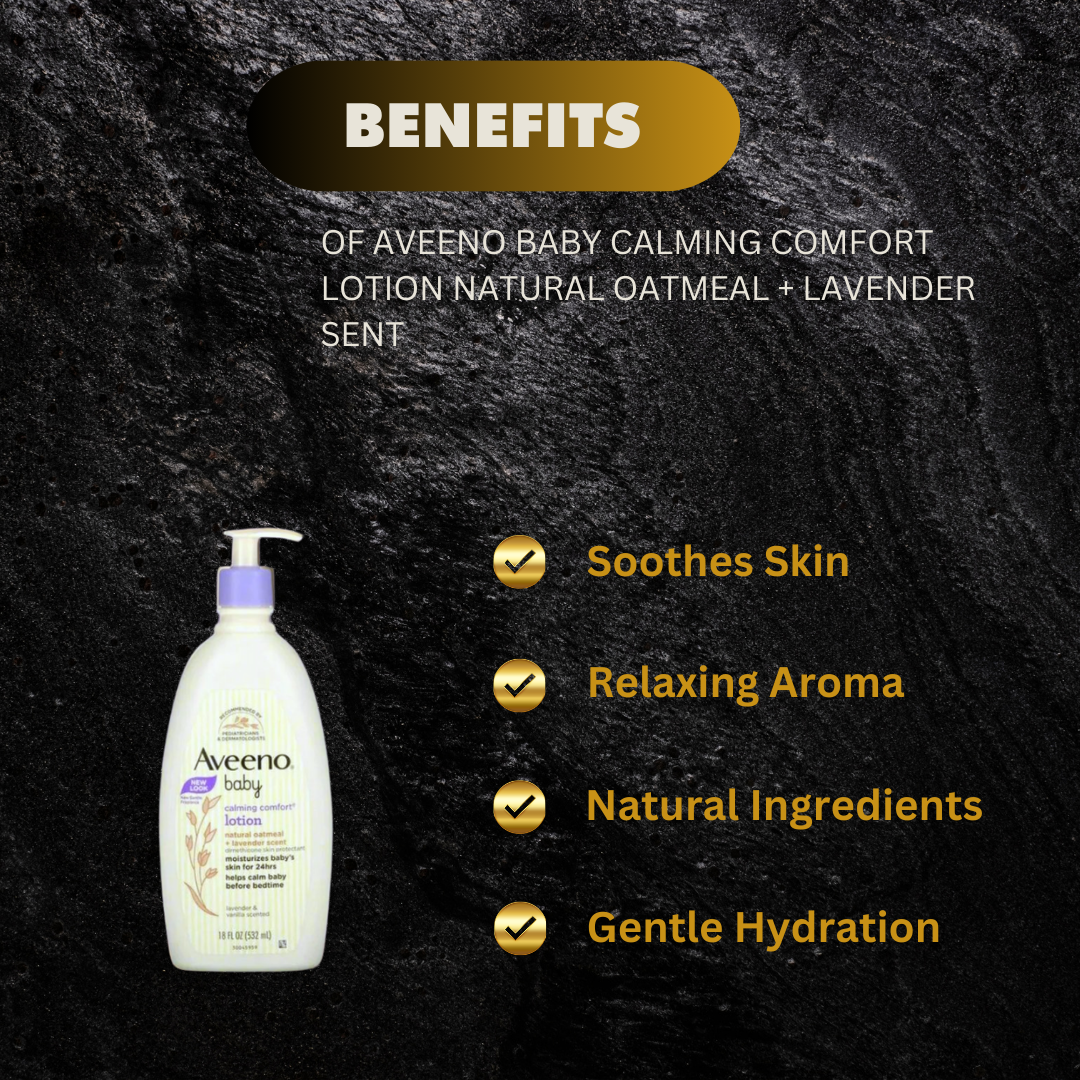 Aveeno Baby Calming Comfort Lotion Natural Oatmeal Lavender  - Premium Beauty Product