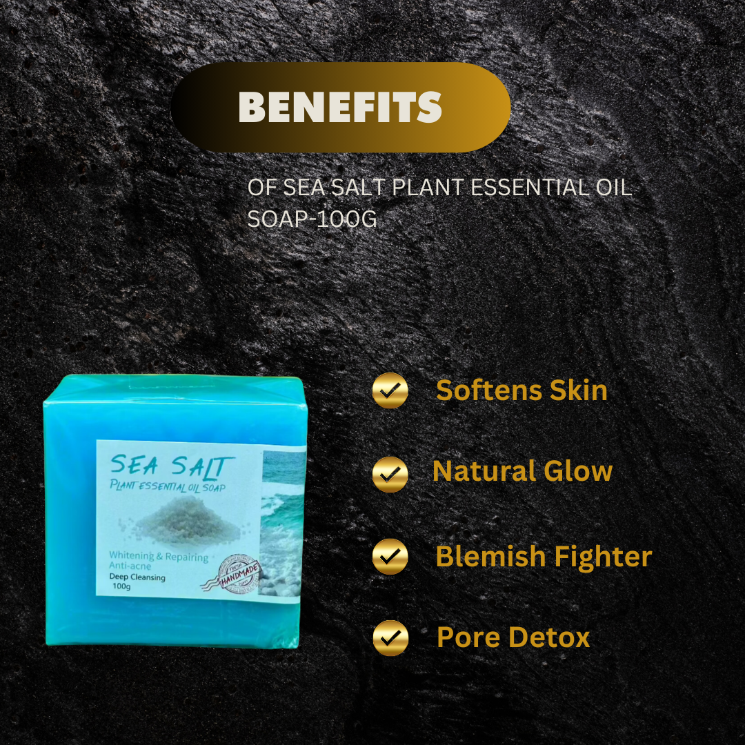 Sea Salt Plant Essential Oil Soap 100G - Premium Beauty Product