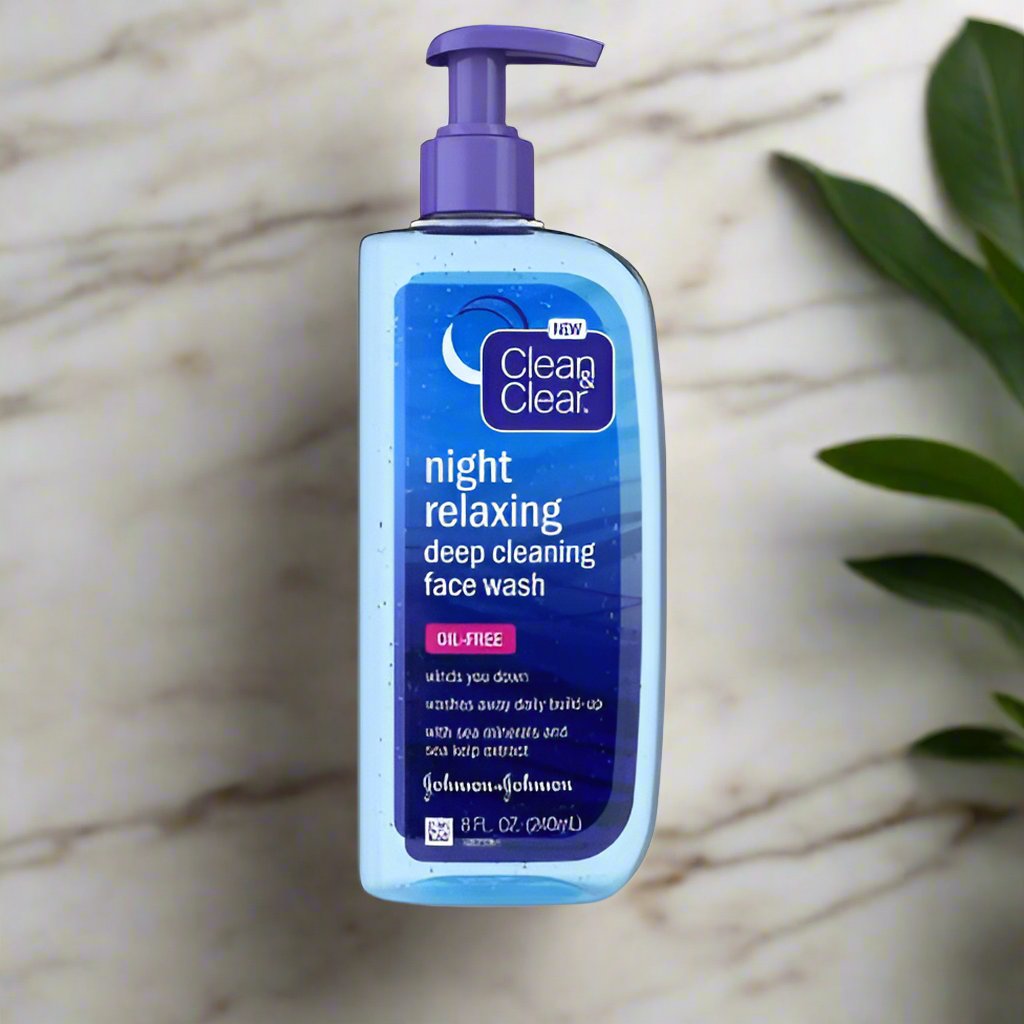Clean & Clear Night Relaxing Deep Cleaning Face Wash Oil Fre - Premium Beauty Product