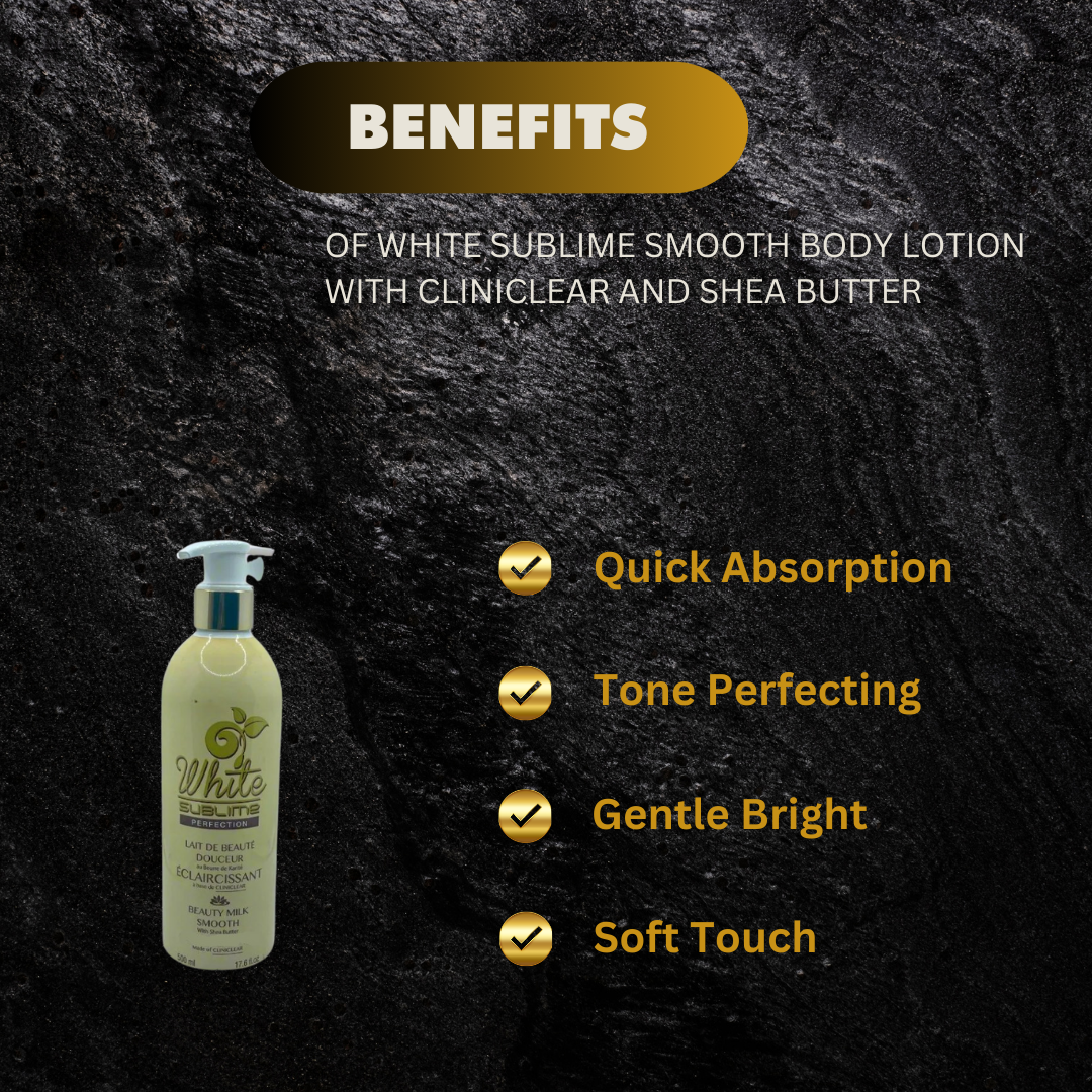 White Sublime Smooth Body Lotion With Cliniclear And Shea Bu - Premium Beauty Product