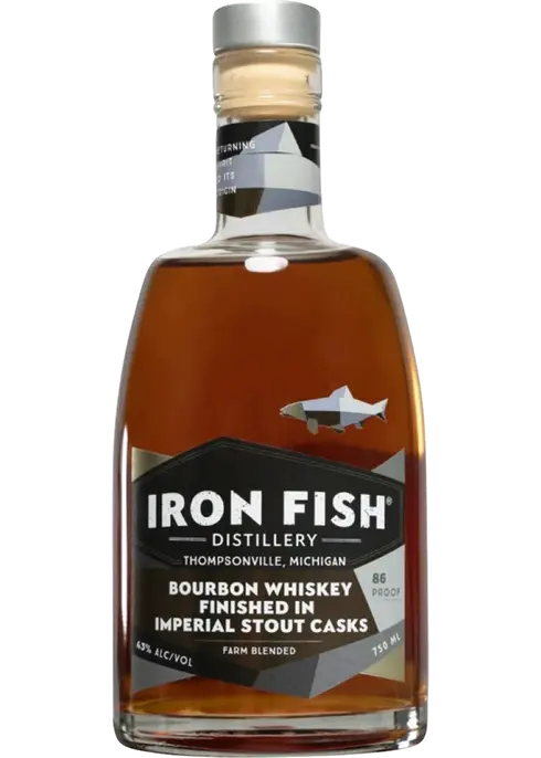 Iron Fish Distillery Imperial Stout Barrel Finish Bourbon Whiskey Michigan, USA (750ml)