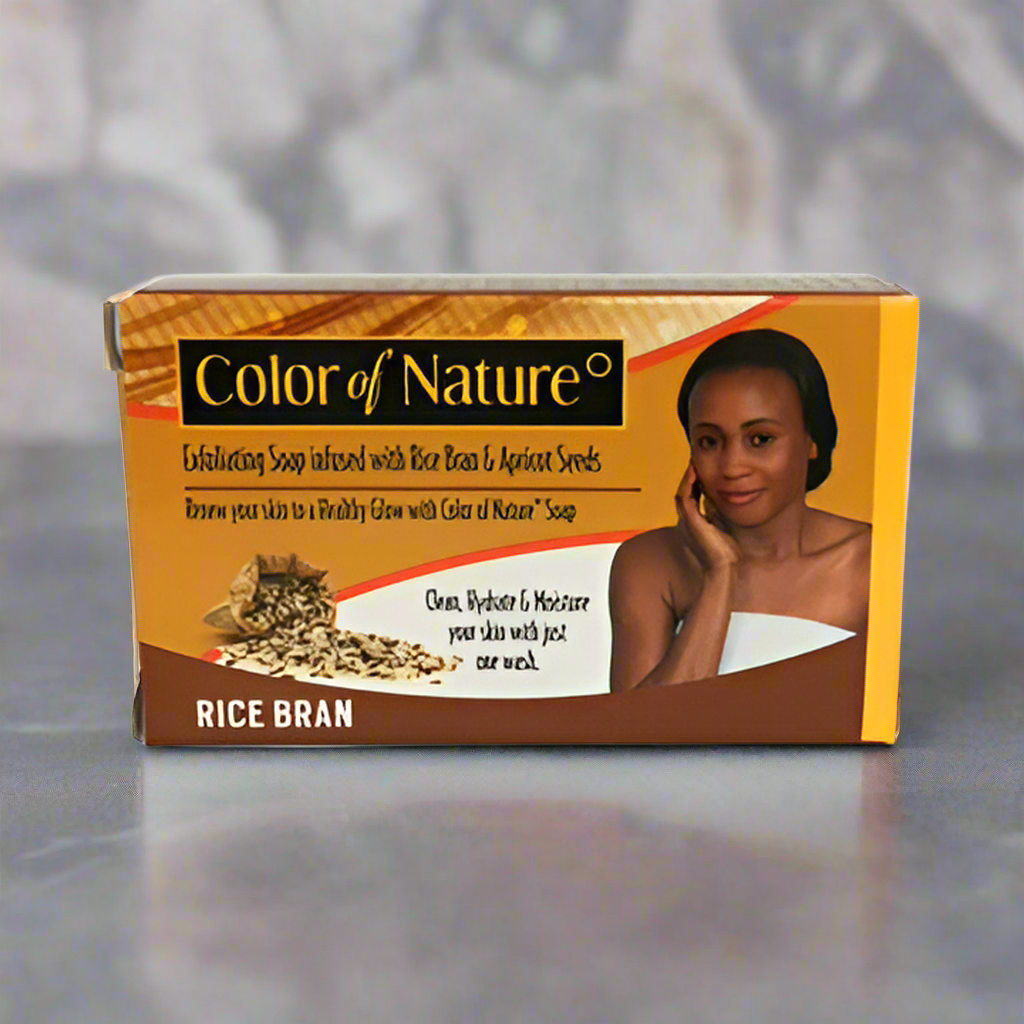 Color of Nature Exfoliating Rice Bran Soap 7 oz / 200 g - Premium Beauty Product
