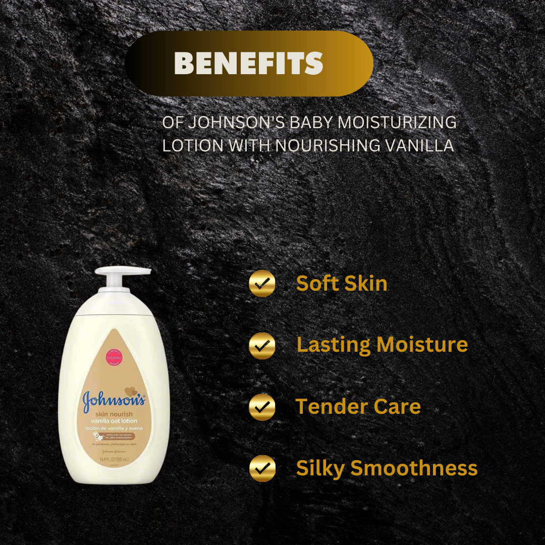 Johnson S Baby Moisturizing Lotion With Nourishing Vanilla - Premium Beauty Product