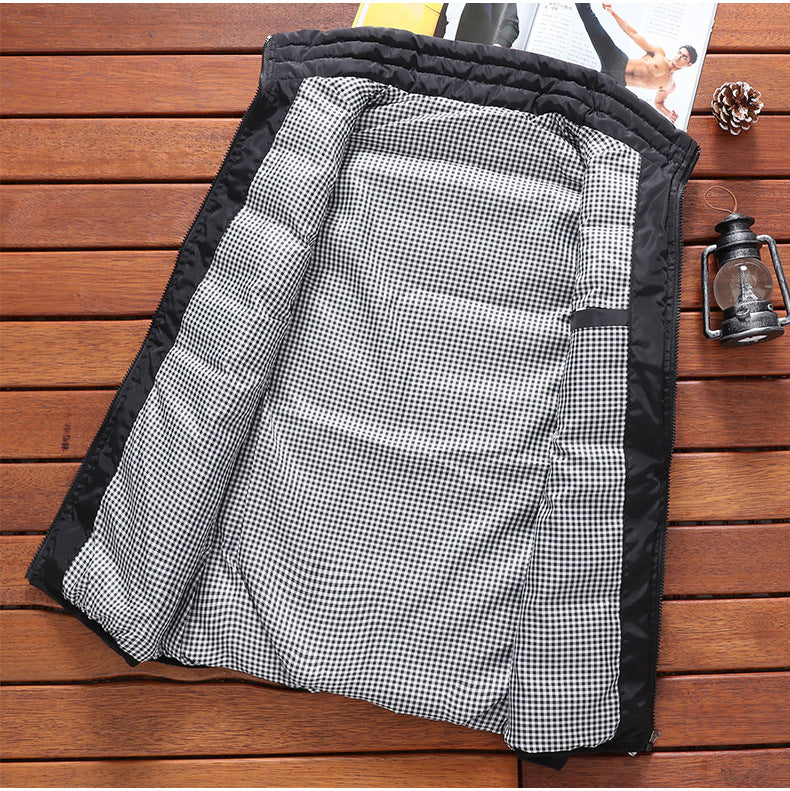 Men Vest Windproof Vest Men Jacket Sleeveless Vest Winter Jacket Casual Coat Men down Cotton Warm Thicken Waistcoat thick gilet
