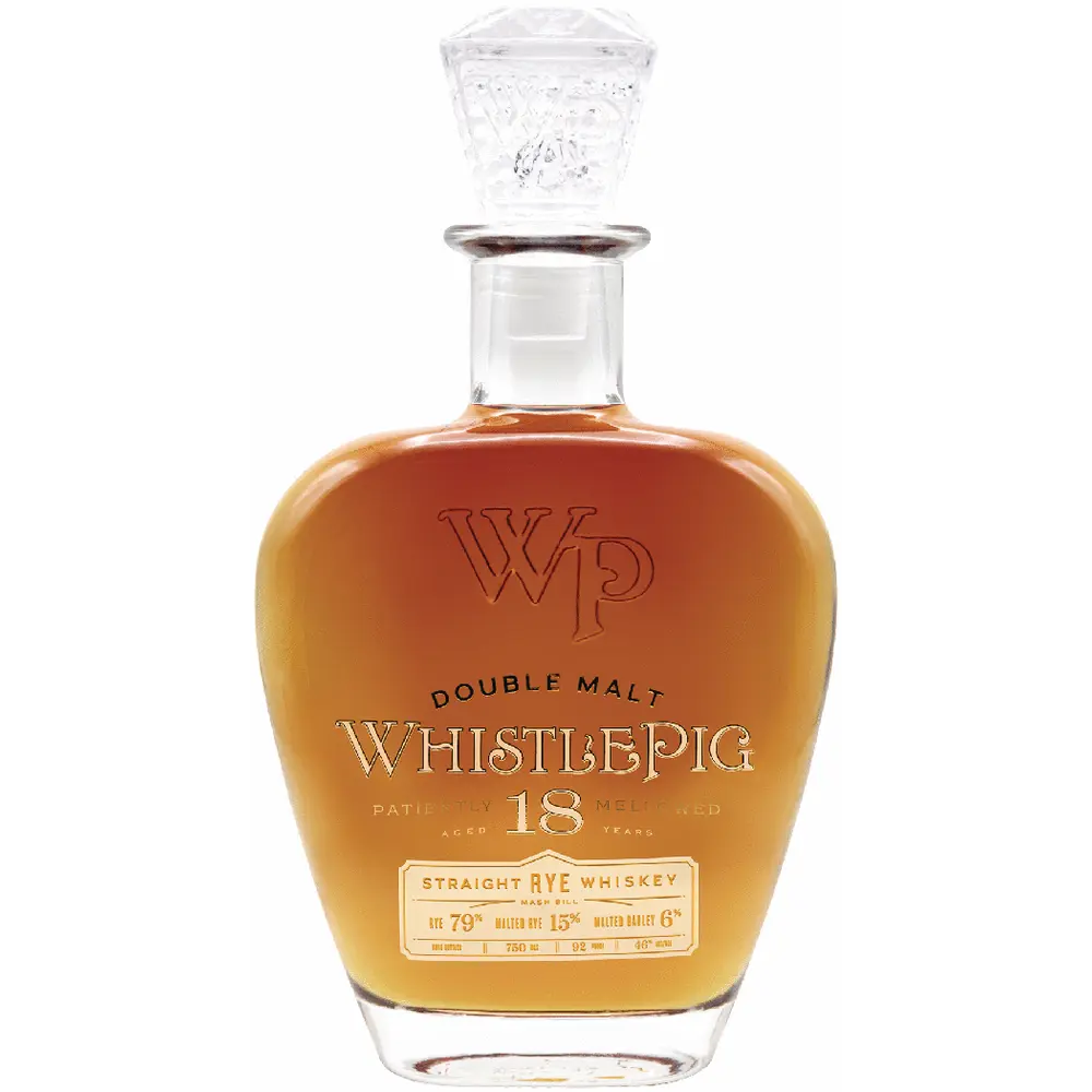 WhistlePig 18 Year Old Double Malt Straight Rye Whiskey, Vermont, USA (750ml)