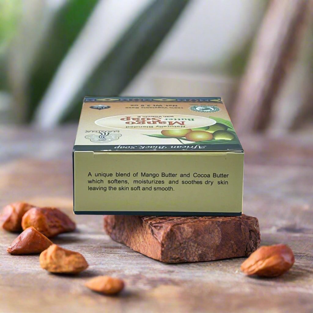 Madina Mango Butter Vitamin E African Black Soap 3 5Oz - Premium Beauty Product