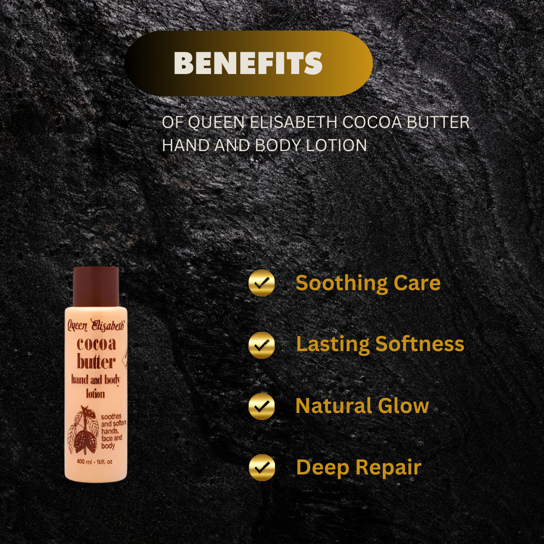 Queen Elisabeth Cocoa Butter Hand And Body Lotion 14 Oz - Premium Beauty Product