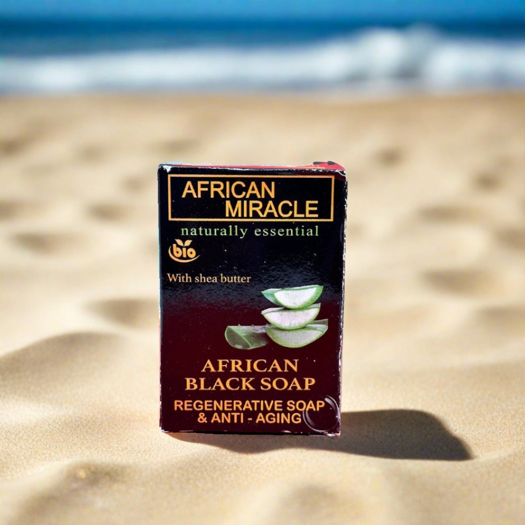 African Miracle Natural Shea Butter Black Soap 200g - Premium Beauty Product