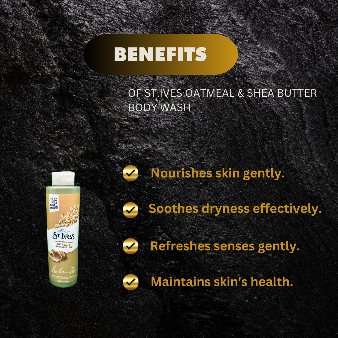 St Ives Oatmeal Shea Butter Body Wash 650Ml - Premium Beauty Product