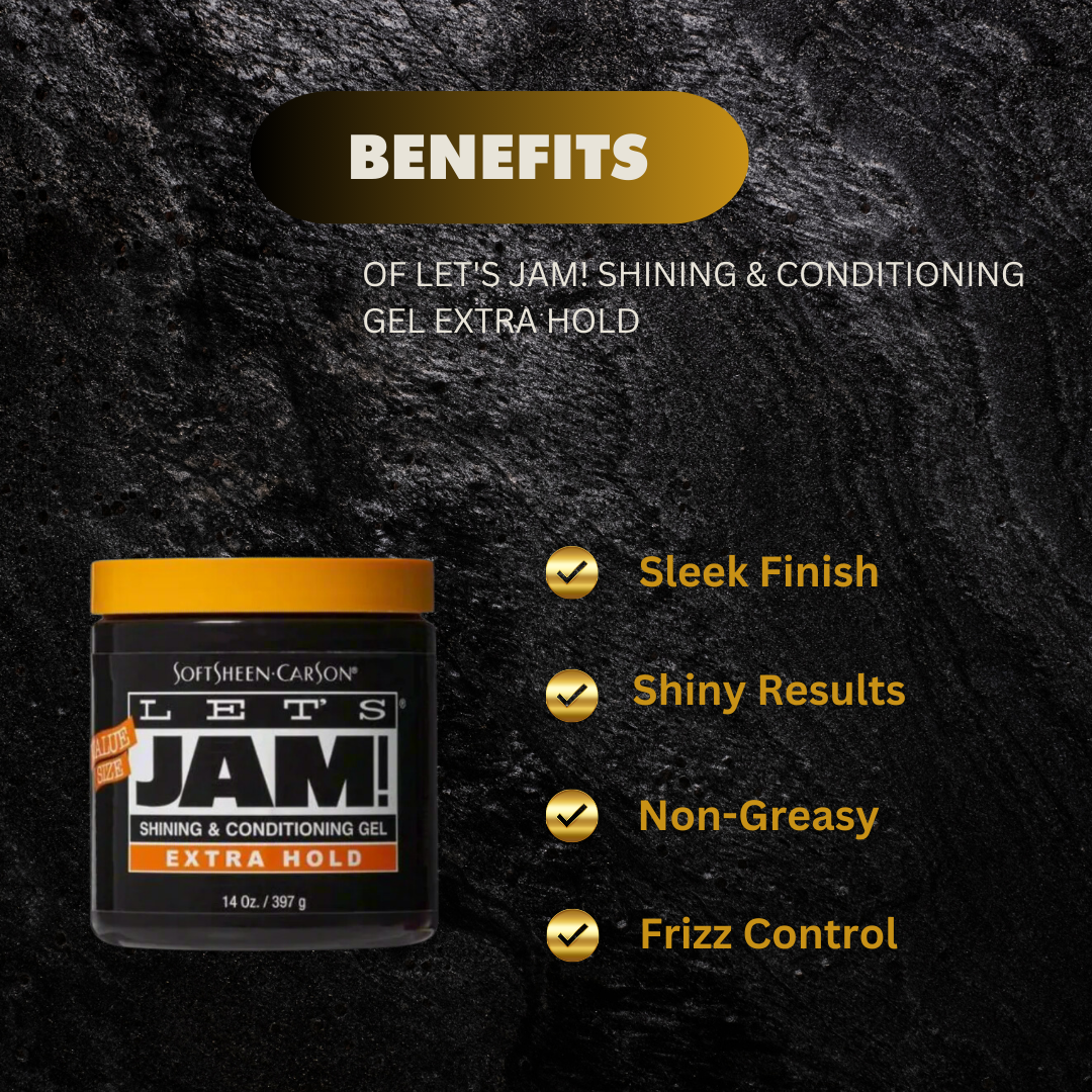Lets Jam Shining Conditioning Gel Extra Hold 14 Oz Jar - Premium Beauty Product