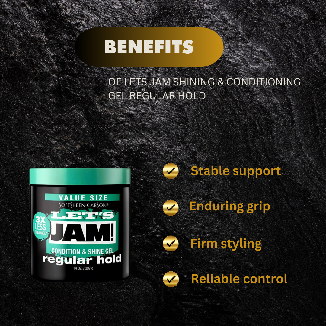 Lets Jam Shining Conditioning Gel Regular Hold 14Oz Jar - Premium Beauty Product