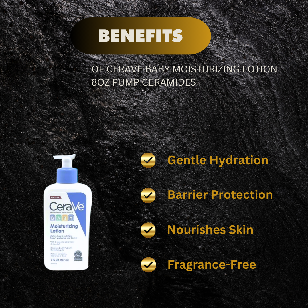 Cerave Baby Moisturizing Lotion 8Oz Pump Ceramides - Premium Beauty Product