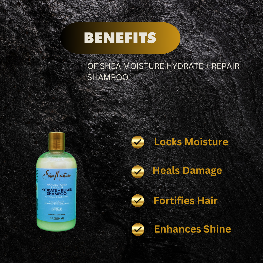 Shea Moisture Hydrate Repair Shampoo 384Ml - Premium Beauty Product