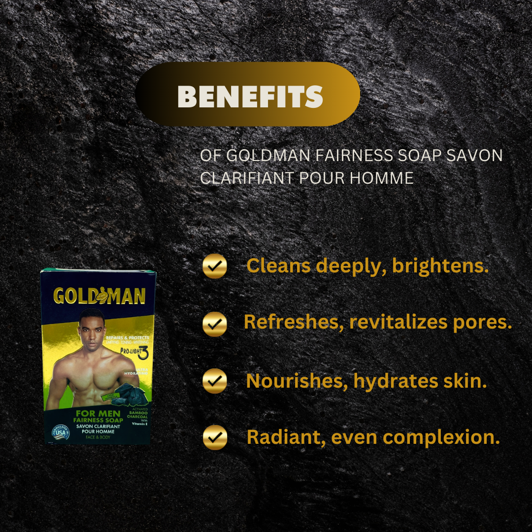 Goldman Fairness Soap Savon Clarifiant Pour Homme 190G - Premium Beauty Product