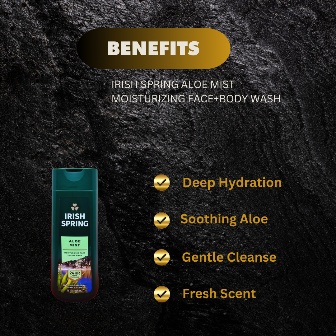 Irish Spring Aloe Mist Moisturizing Body Wash - Premium Beauty Product
