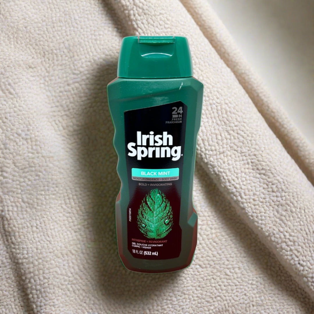 Irish Spring Black Mint Face+Body Wash 532ml - Premium Beauty Product