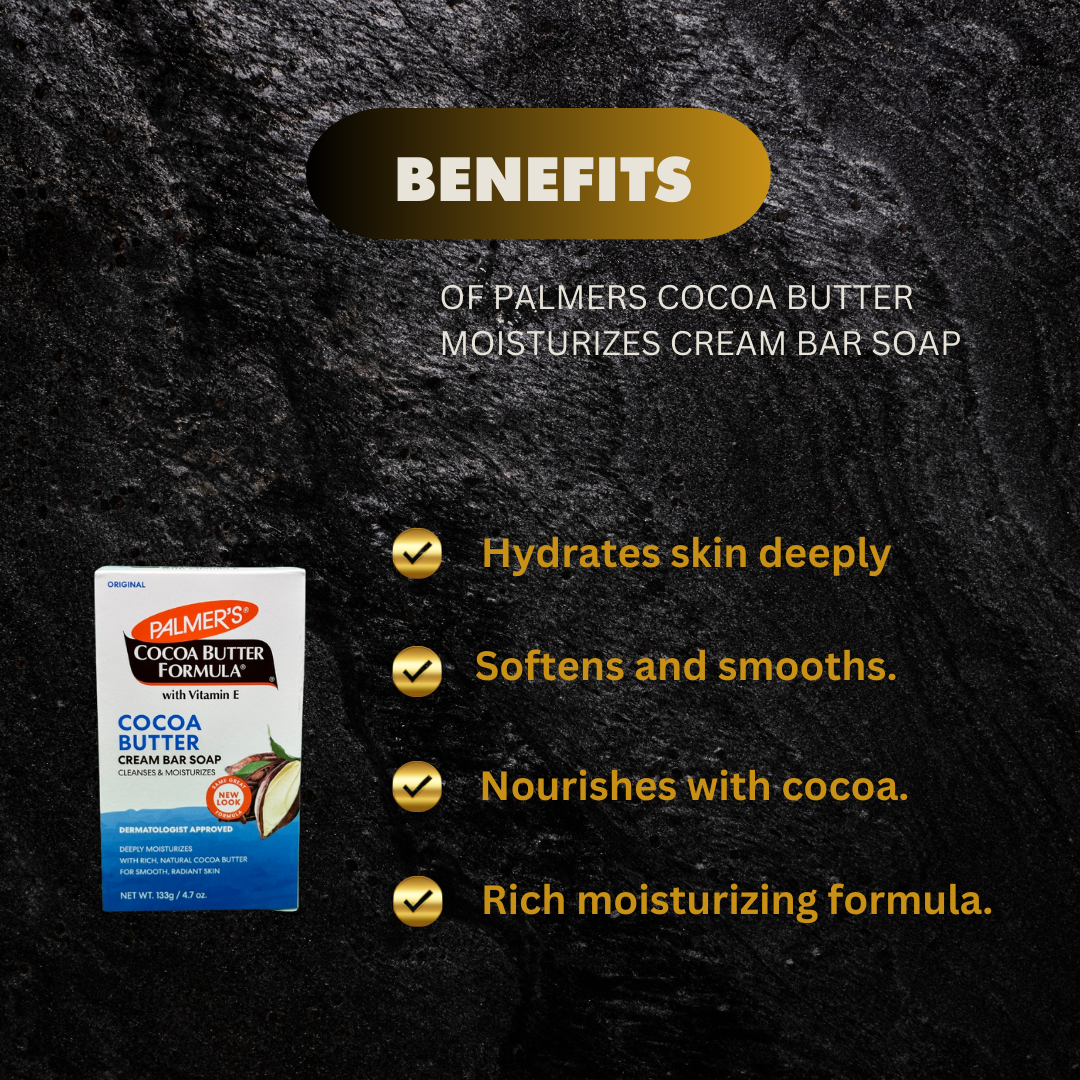 Palmers Cocoa Butter Moisturizes Cream Bar Soap 133G - Premium Beauty Product