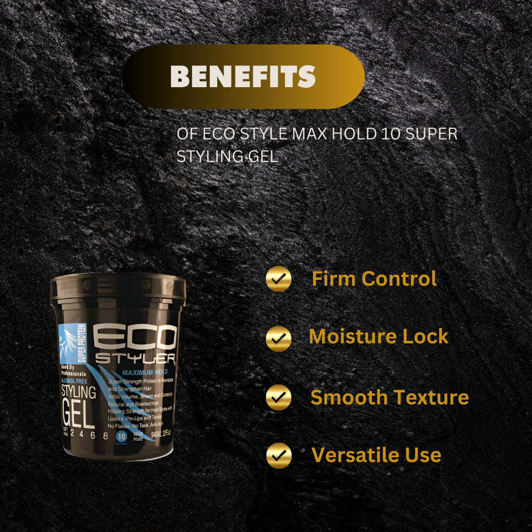 Eco Style Max Hold 10 Super Styling Gel 32 Oz - Premium Beauty Product