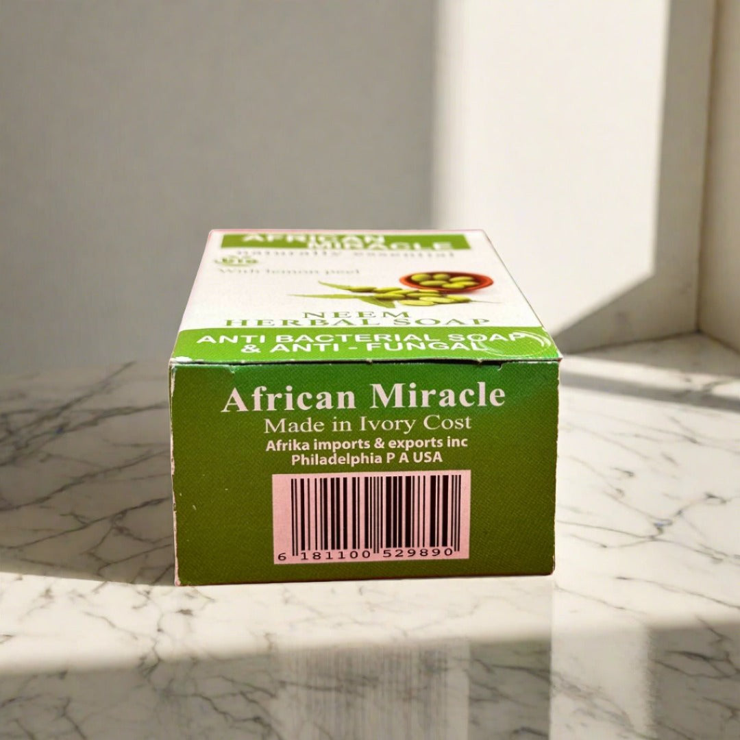 African Miracle Natural Neem Herbal Soap 200G - Premium Beauty Product