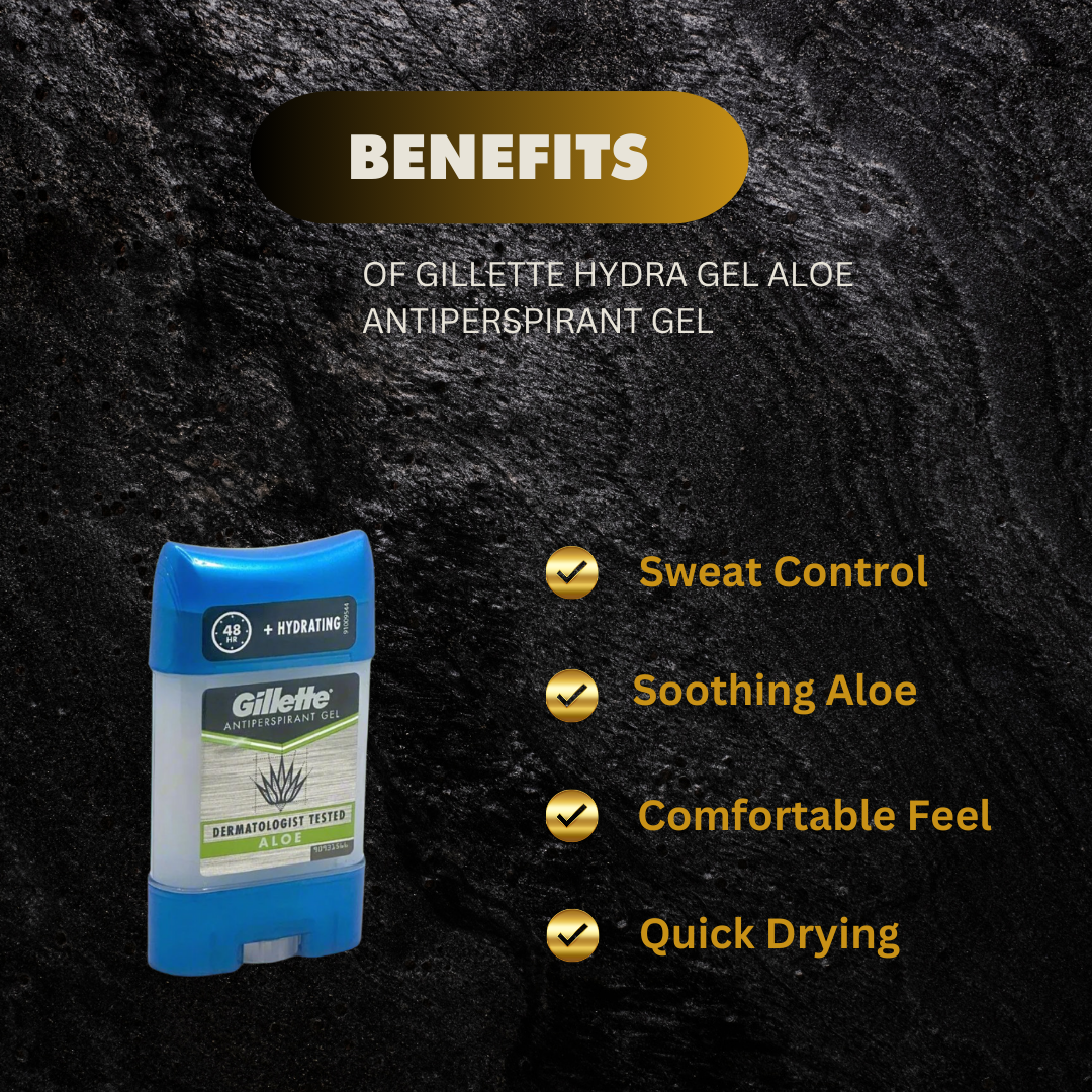 Gillette Hydra Gel Aloe Antiperspirant Gel 70 Ml - Premium Beauty Product