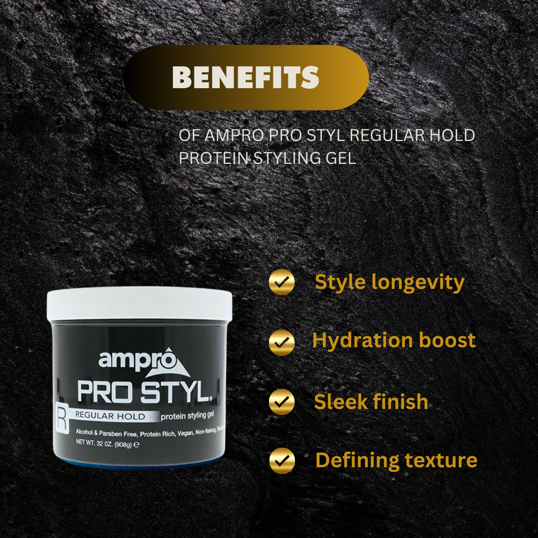 Ampro Pro Styl Regular Hold Protein Styling Gel 32 Oz - Premium Beauty Product