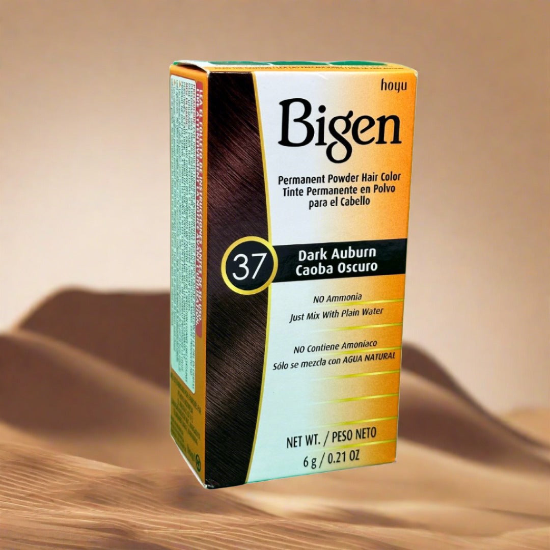 Bigen Permanent Powdered Hair Color 37 Dark Auburn, 6g / 0.2 - Premium Beauty Product