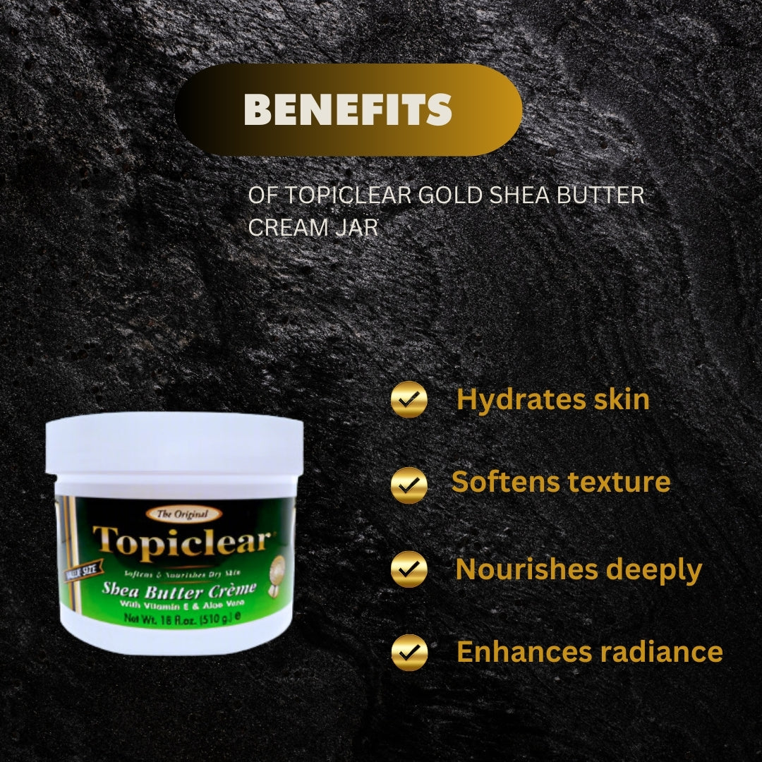 Topiclear Gold Shea Butter Cream Jar 18 Oz - Premium Beauty Product