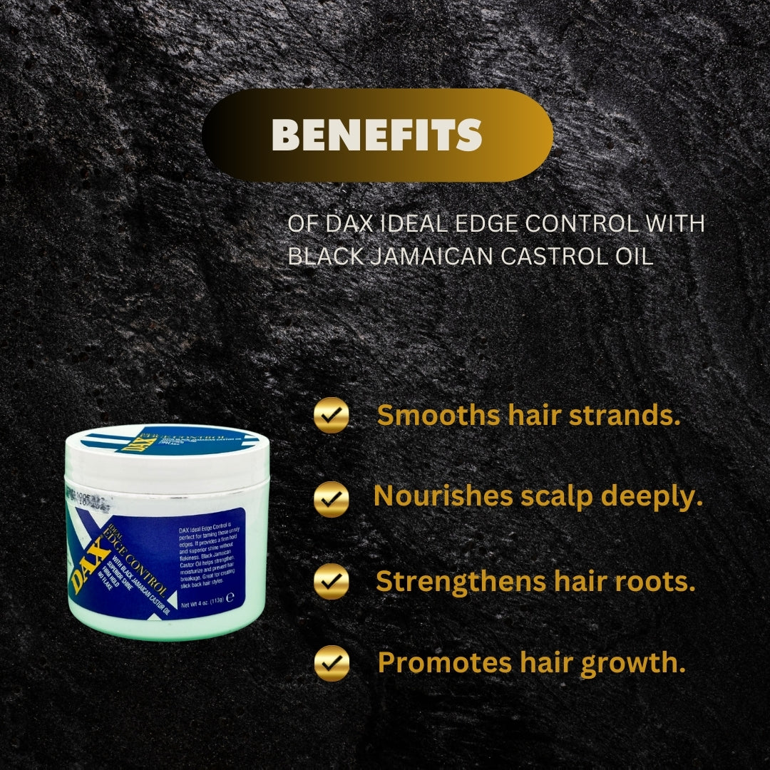 Dax Ideal Edge Control With Black Jamaican Castrol Oil 113G - Premium Beauty Product
