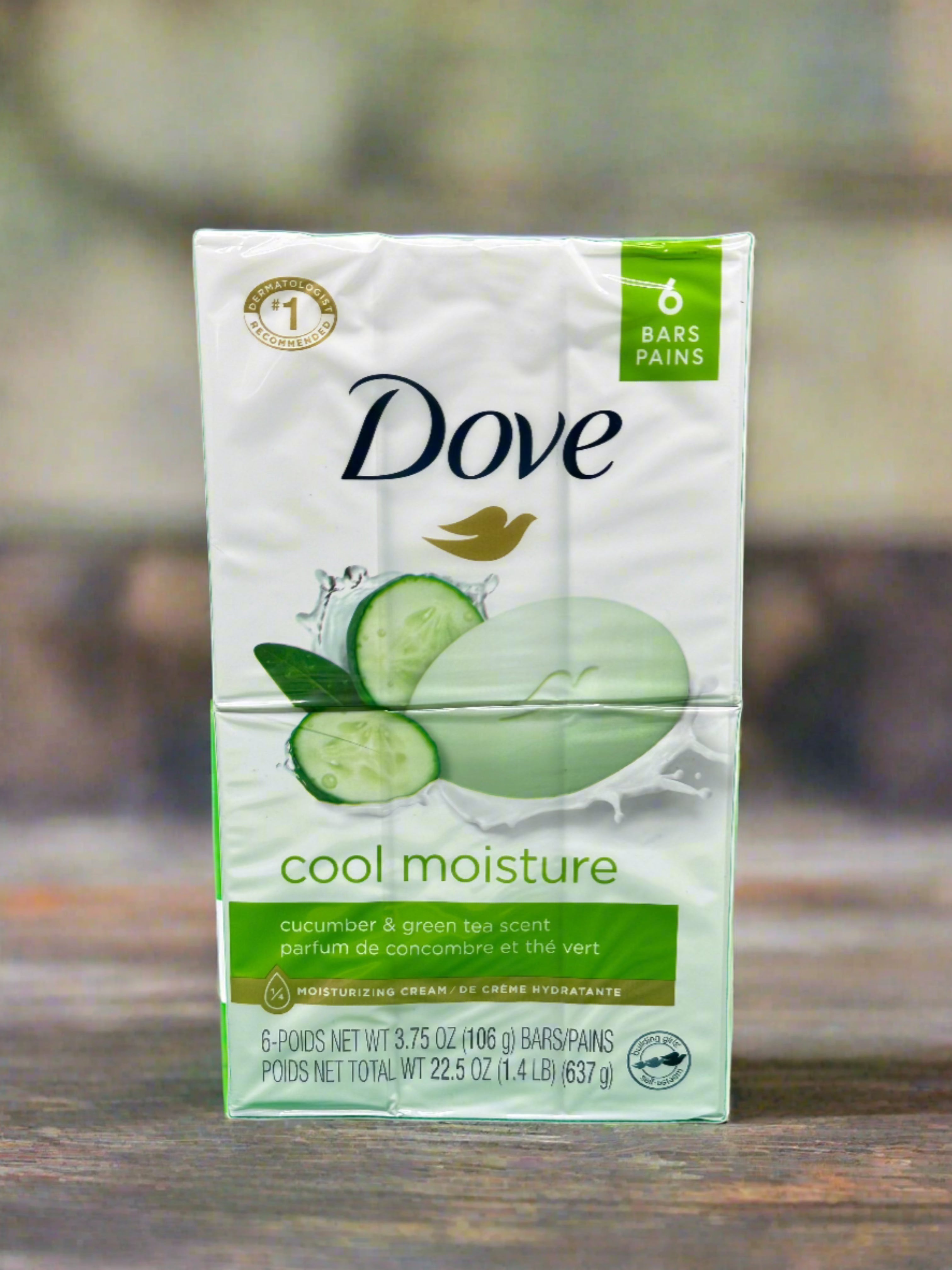 Dove Cool Moisture Bar (Pack of 6) 22.5 oz - Premium Beauty Product