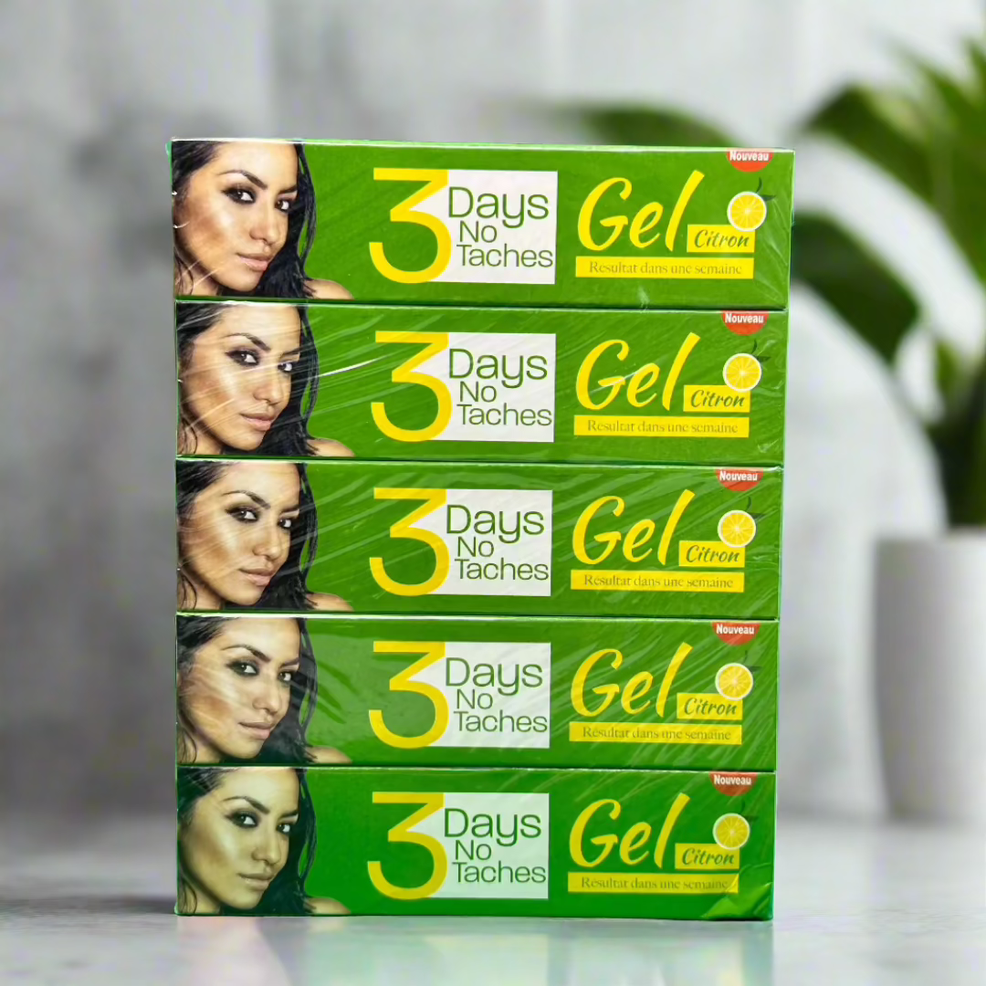 3 Days No Taches Gel Lemon 30ml (Pack of 10) - Premium Beauty Product
