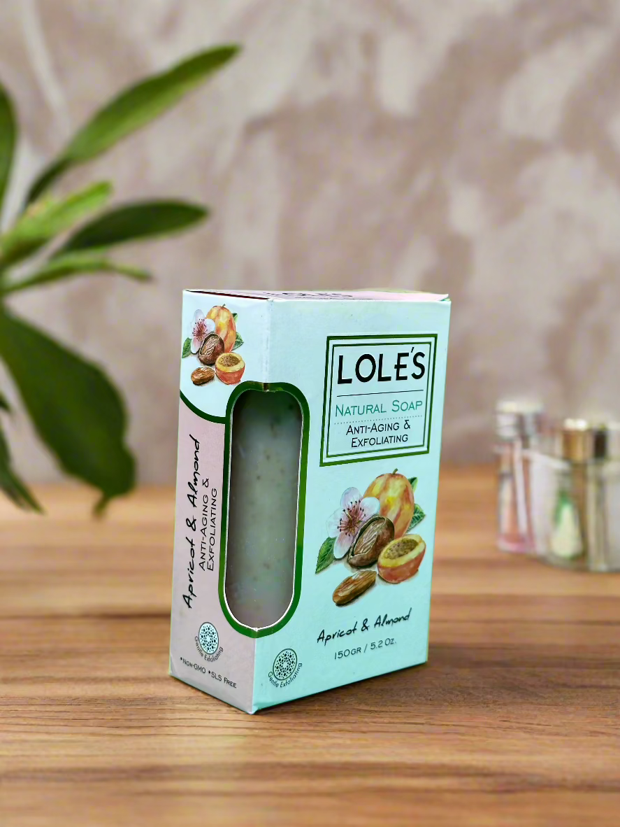 Loles Natural Soap Anti Aging And Exfoliating Apricot Almond - Premium Beauty Product