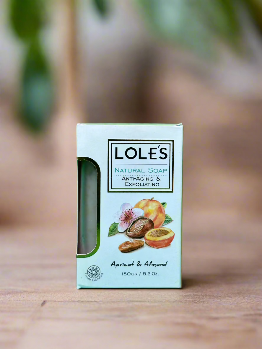 Lole's Natural Soap Anti-Aging and Exfoliating Apricot & Alm - Premium Beauty Product