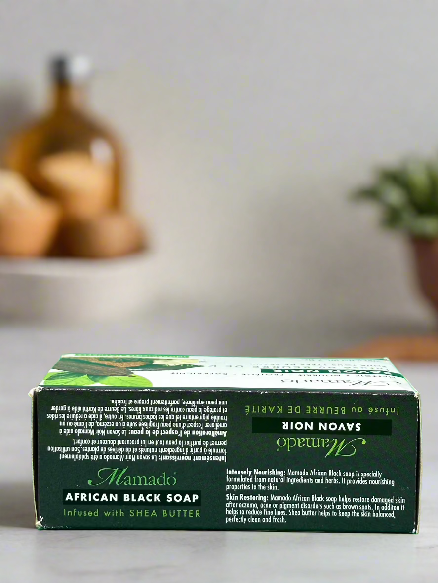 Mamado African Black Soap Infused With Shea Butter 200G - Premium Beauty Product