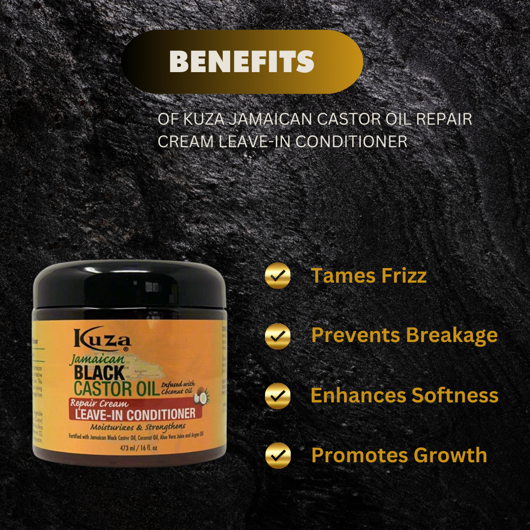 Kuza Jamaican Castor Oil Repair Cream Leave In Conditioner 1 - Premium Beauty Product