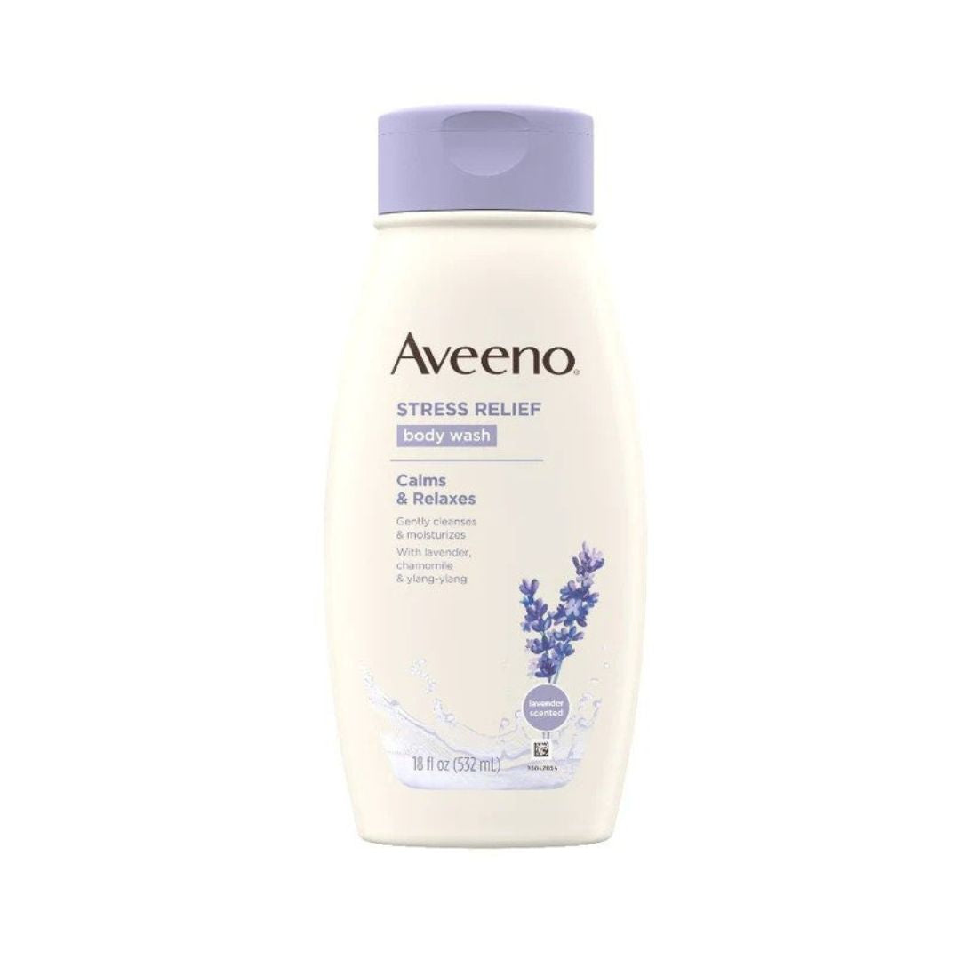 Aveeno Stress Relief B/Wash Lavender Scented 18 oz #17756 - Premium Beauty Product