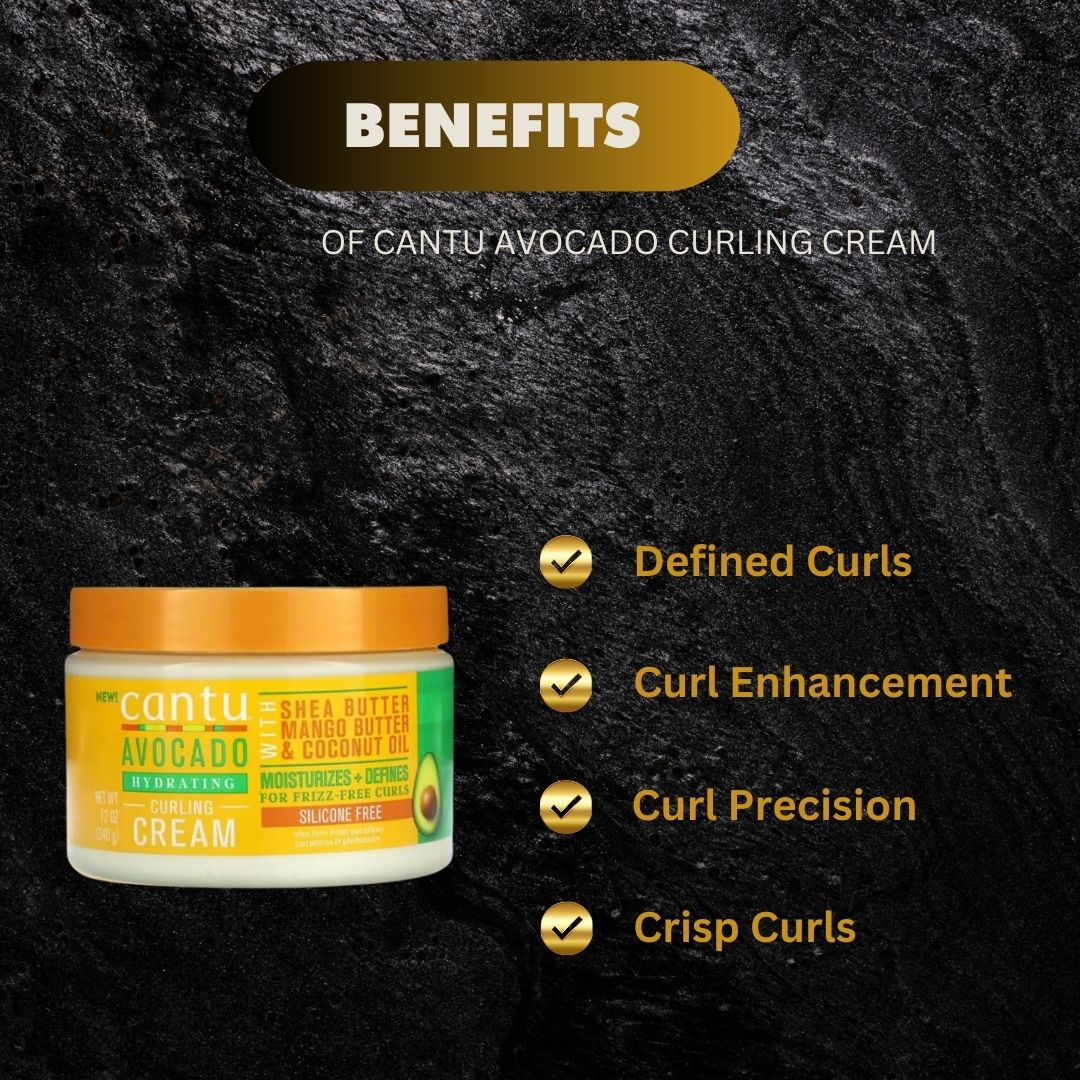 Cantu Avocado Curling Cream 12Oz - Premium Beauty Product