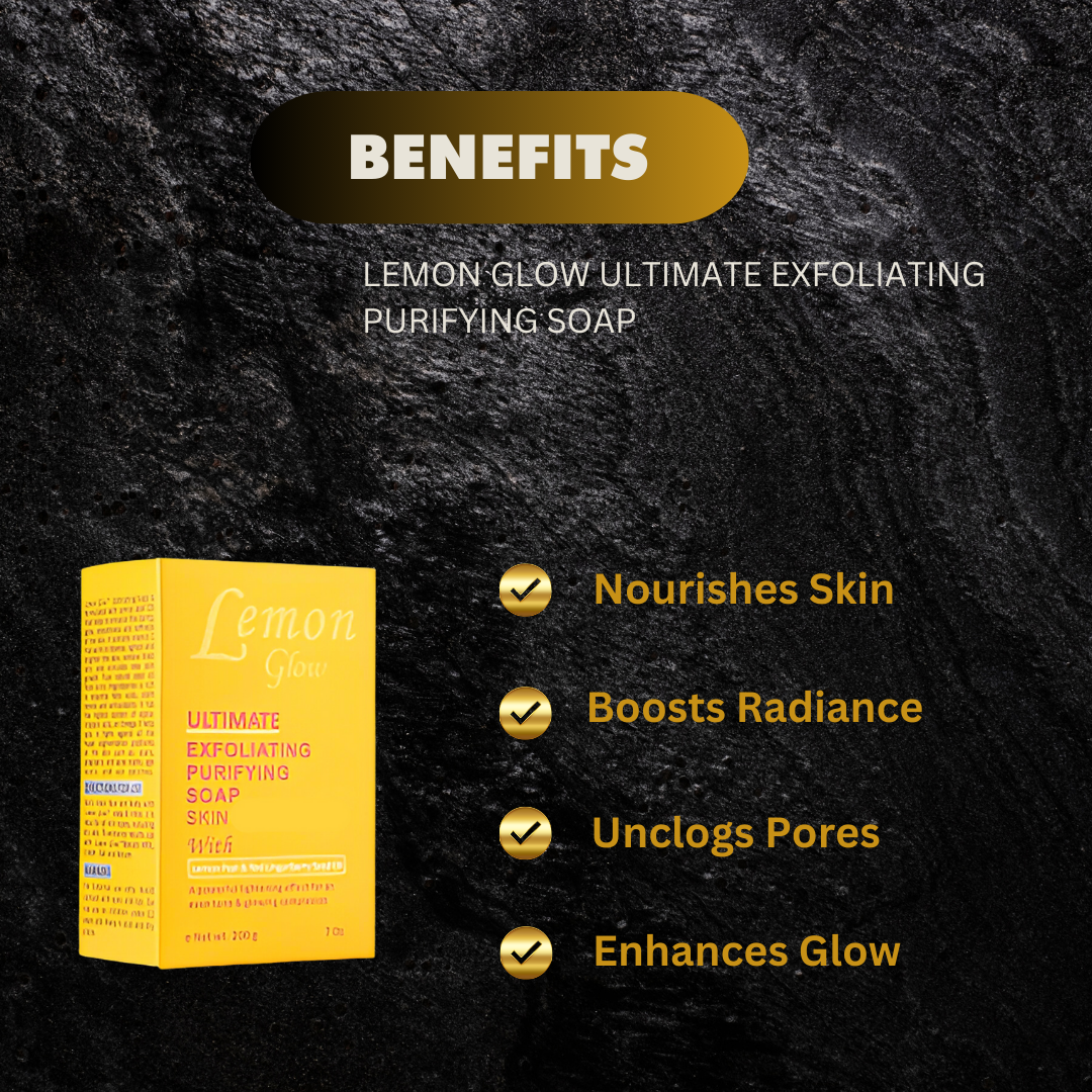 Lemon Glow Ultimate Exfoliating Purifying Soap 7 Oz - Premium Beauty Product