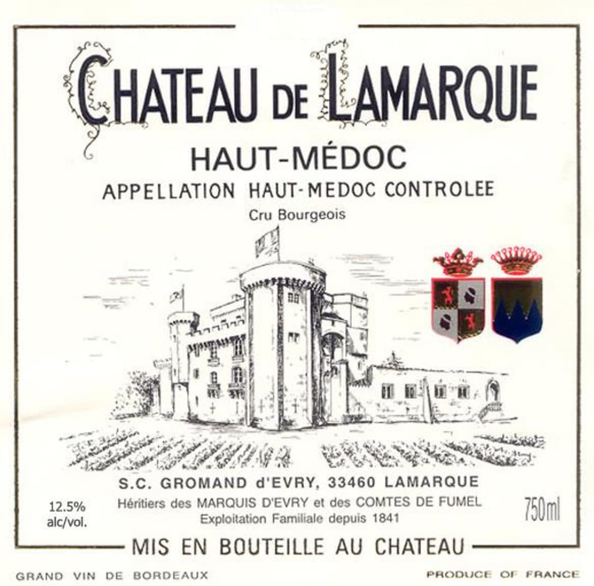 2015 Chateau de Lamarque, Haut-Medoc, France (750ml)