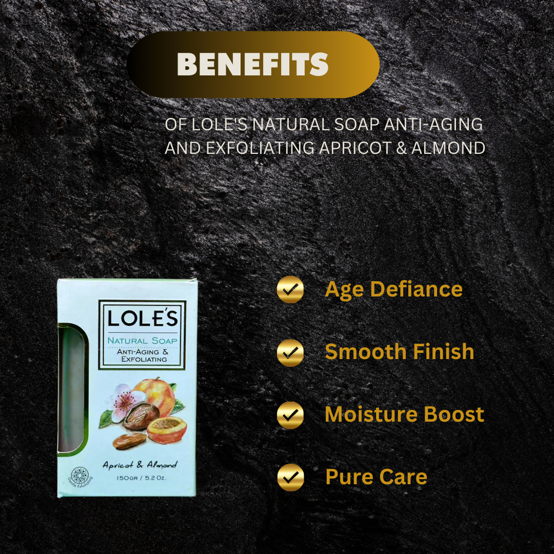 Loles Natural Soap Anti Aging And Exfoliating Apricot Almond - Premium Beauty Product